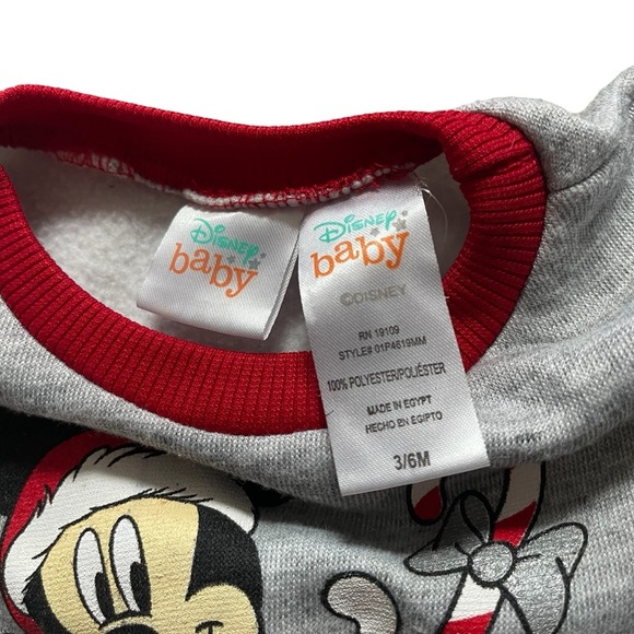 Baby Boys Sweater Christmas Disney Mickey Mouse Holiday Size 3-6 Months - Picture 3 of 3